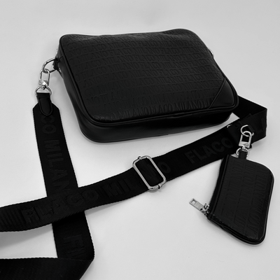 FLACO Triple Black Messenger Bag - FLACO